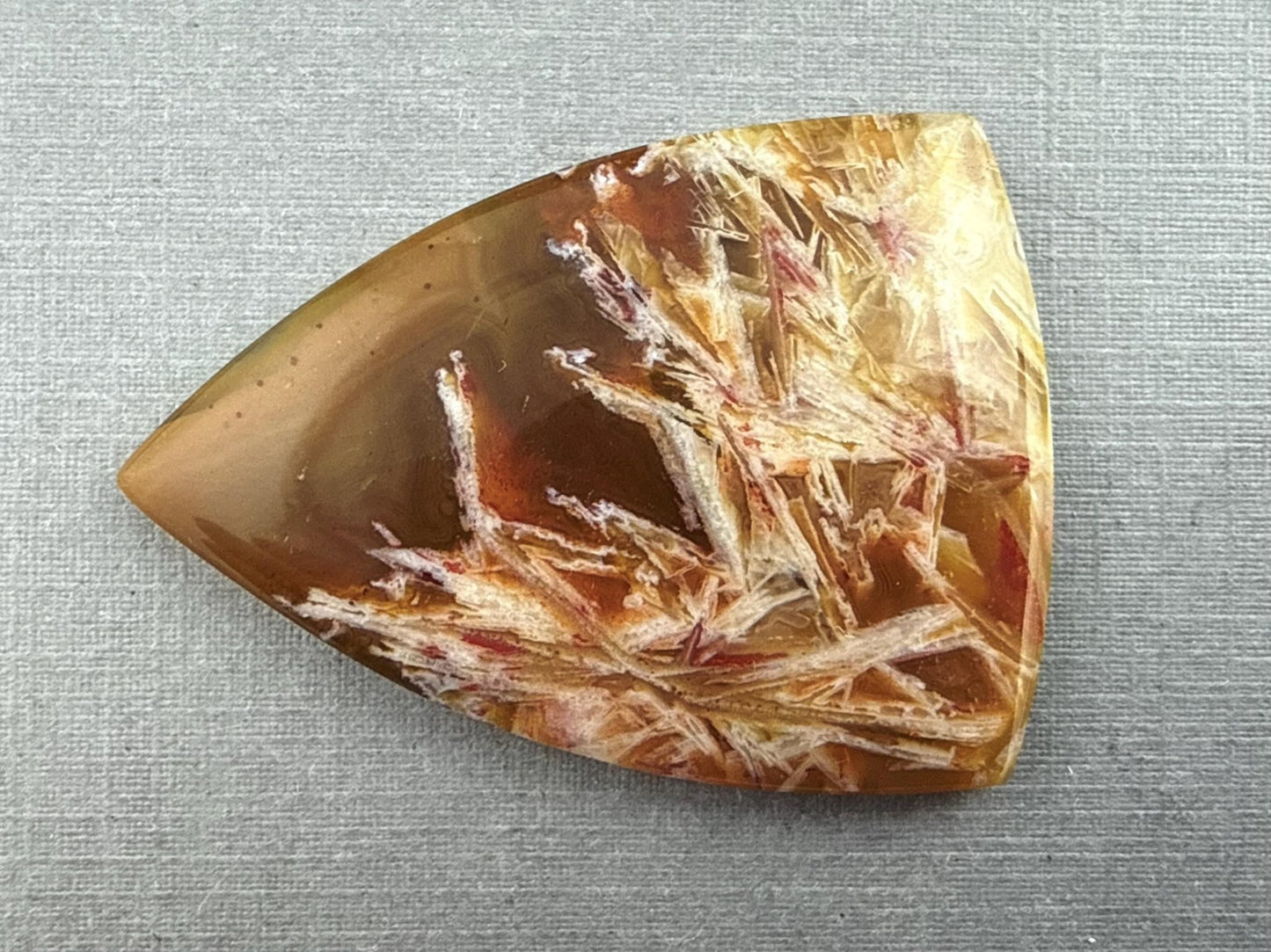 Condor Sagenite Agate Cabochon | Chalcedony from Patagonia Argentina | AG305 - Gem Enthusiast