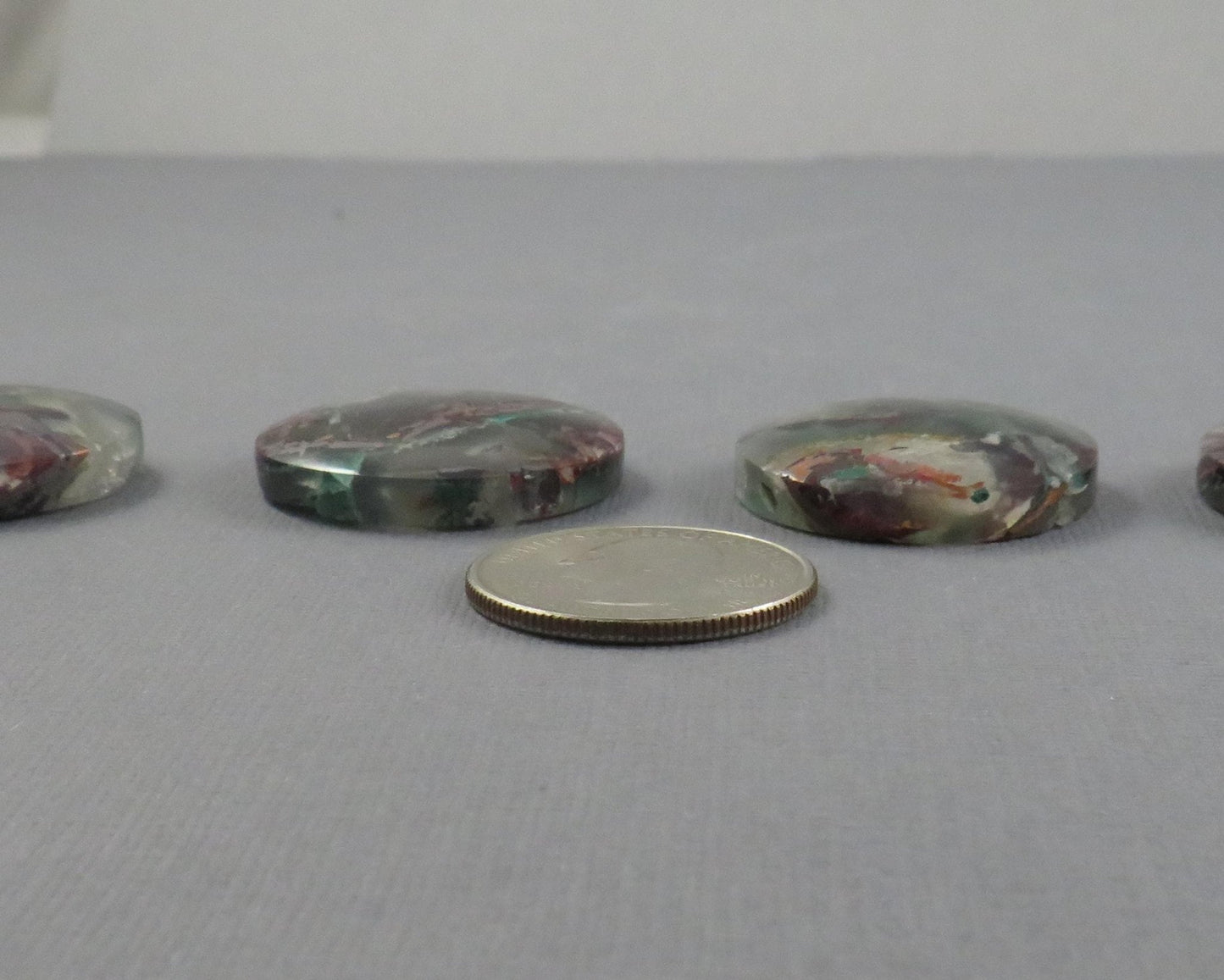 Confetti Chalcedony Cabochon Round | 28–29mm, avg 53.78ct | Per Stone | Indonesia | CF105 - Gem Enthusiast
