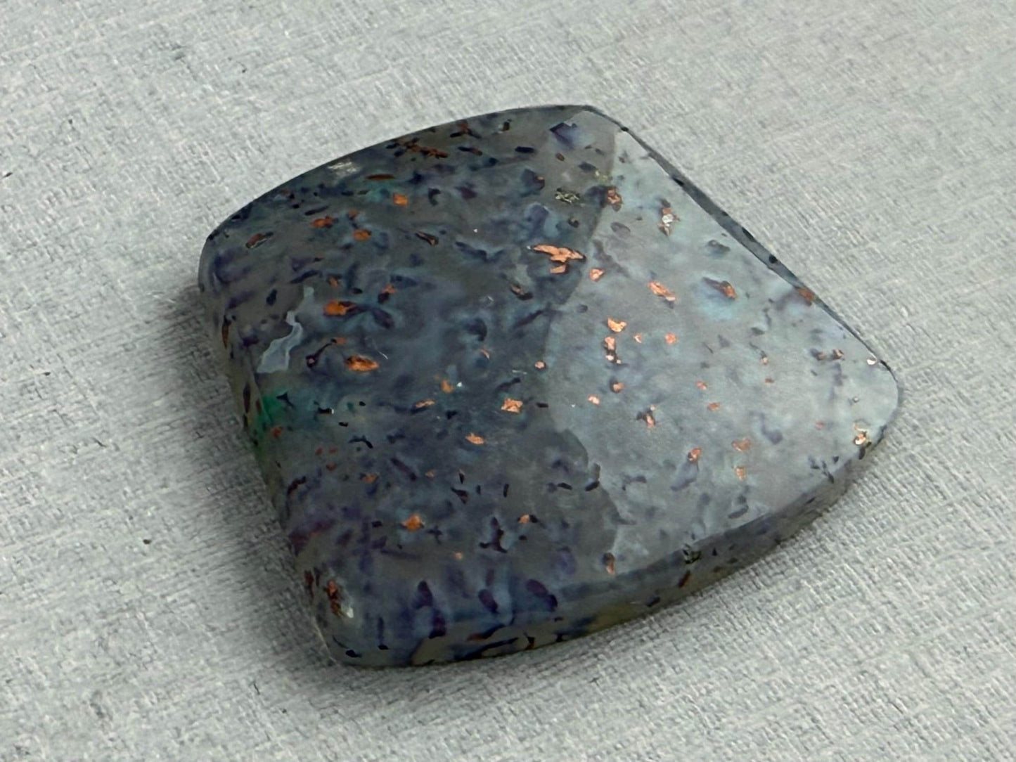 Confetti Chrysocolla in Chalcedony | Natural Cabochon Gemstone | CA331 - One of a Kind Cabochons - Gem Enthusiast