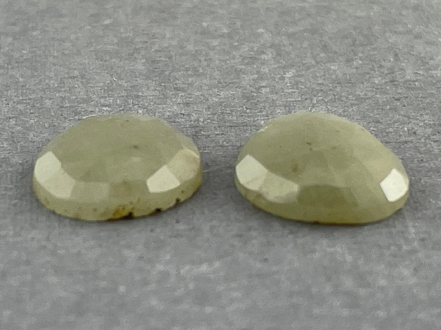 Cream Yellow Sapphire Rose Cut Pair | 13.5x11mm | Natural Loose Gemstones | SP501 - Gem Enthusiast