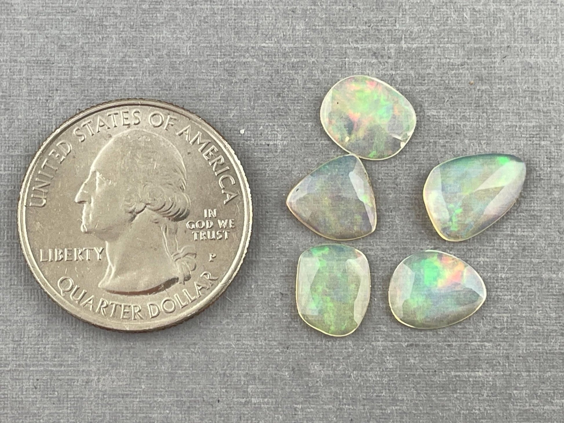 Ethiopian Opals with Fire | Rose Cut Gemstone Lot | 3.75 carats | OP478 - Opal - Gem Enthusiast