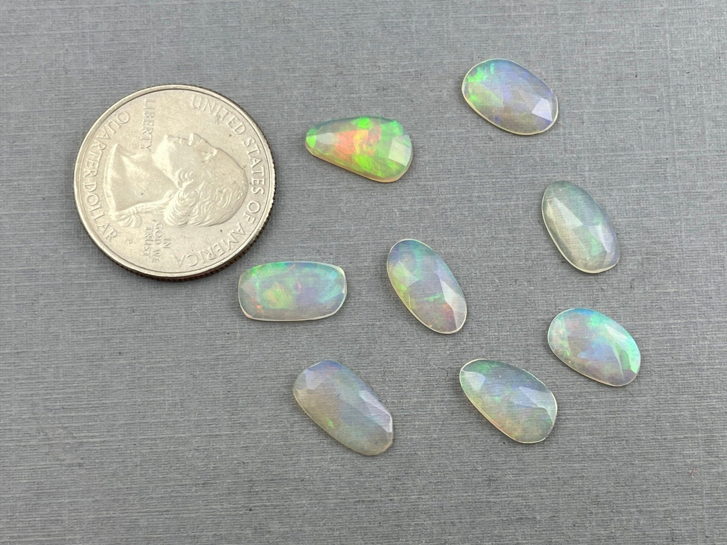 Ethiopian Opals with Fire | Rose Cut Gemstone Lot | 8 carats | OP467 - Opal - Gem Enthusiast