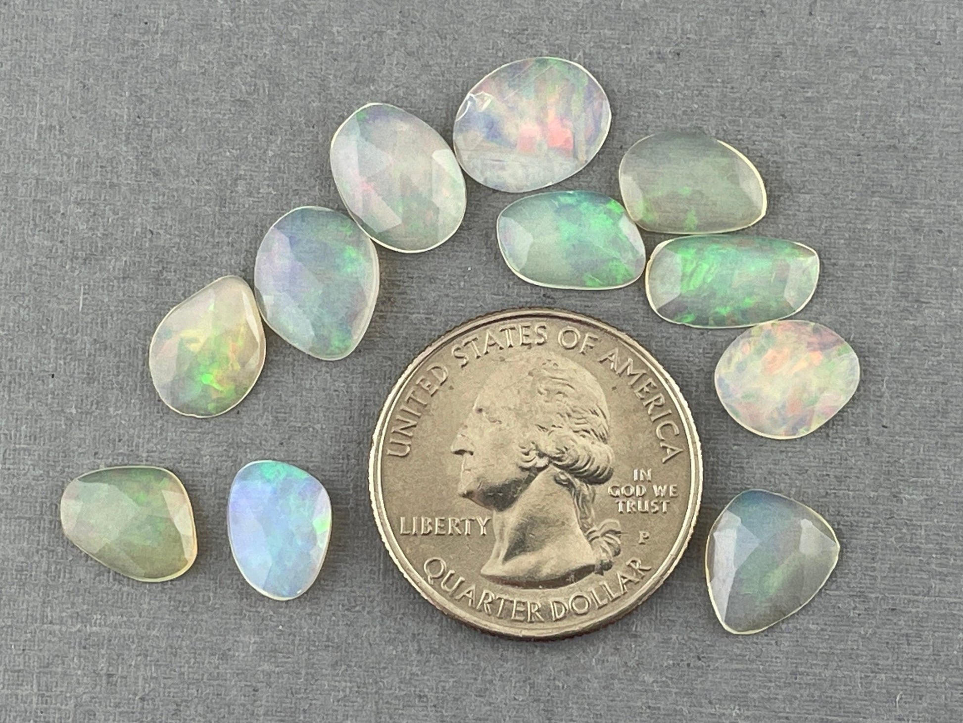 Ethiopian Opals with Fire | Rose Cut Gemstone Lot | OP440 - Opal - Gem Enthusiast