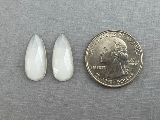 Fancy Moonstone Rose Cut Pair | Natural Loose Gemstones | MPR212 - Gem Enthusiast