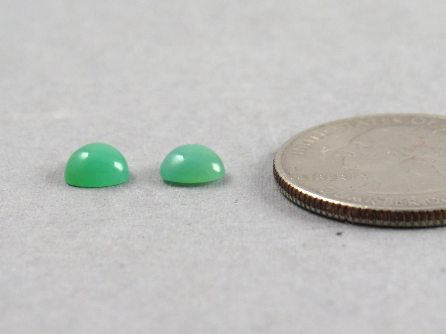 Gem Silica | Chrysocolla Chalcedony | 6mm Triangle Cabochon Pair | Peru | Per Pair | CH129 - Gem Enthusiast