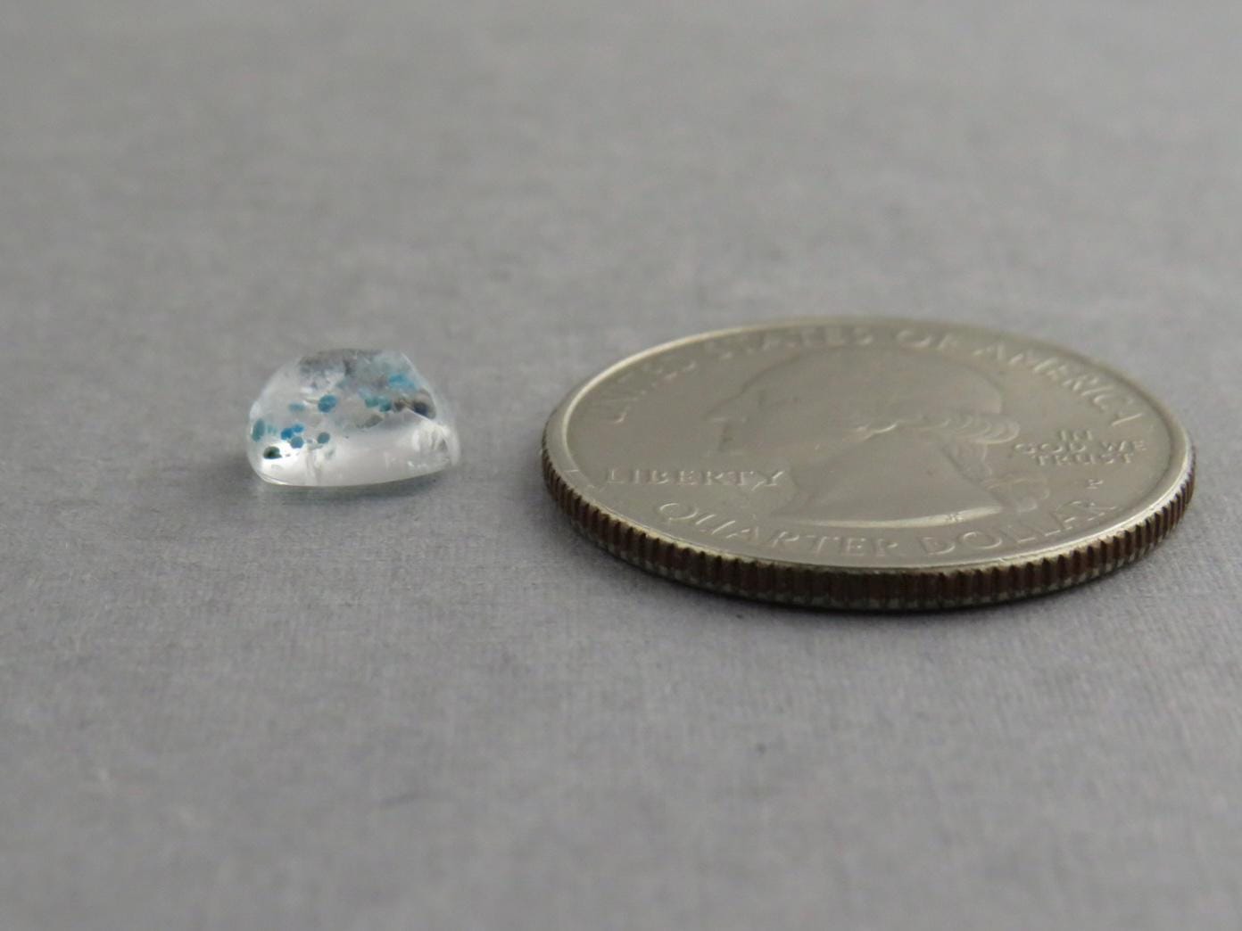 Gilalite in Quartz from Brazil | Rectangular Faceted Gem | 8x6 mm | Natural Gemstone | QU534 - Gem Enthusiast