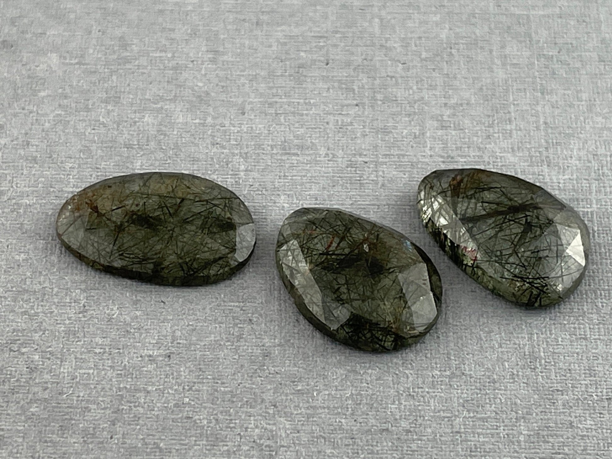 Green Rutile Quartz Lot | 16 carats | Rose Cut Natural Loose Gemstone | QU335 - Gem Enthusiast