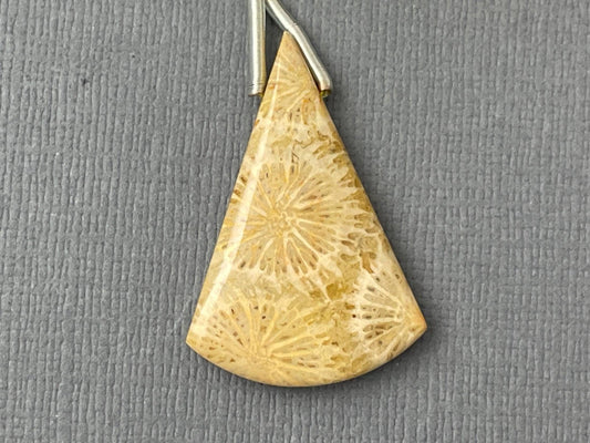 Large Fossil Coral Bead | Natural Loose Gemstone | Z216 - - GemEnthusiast