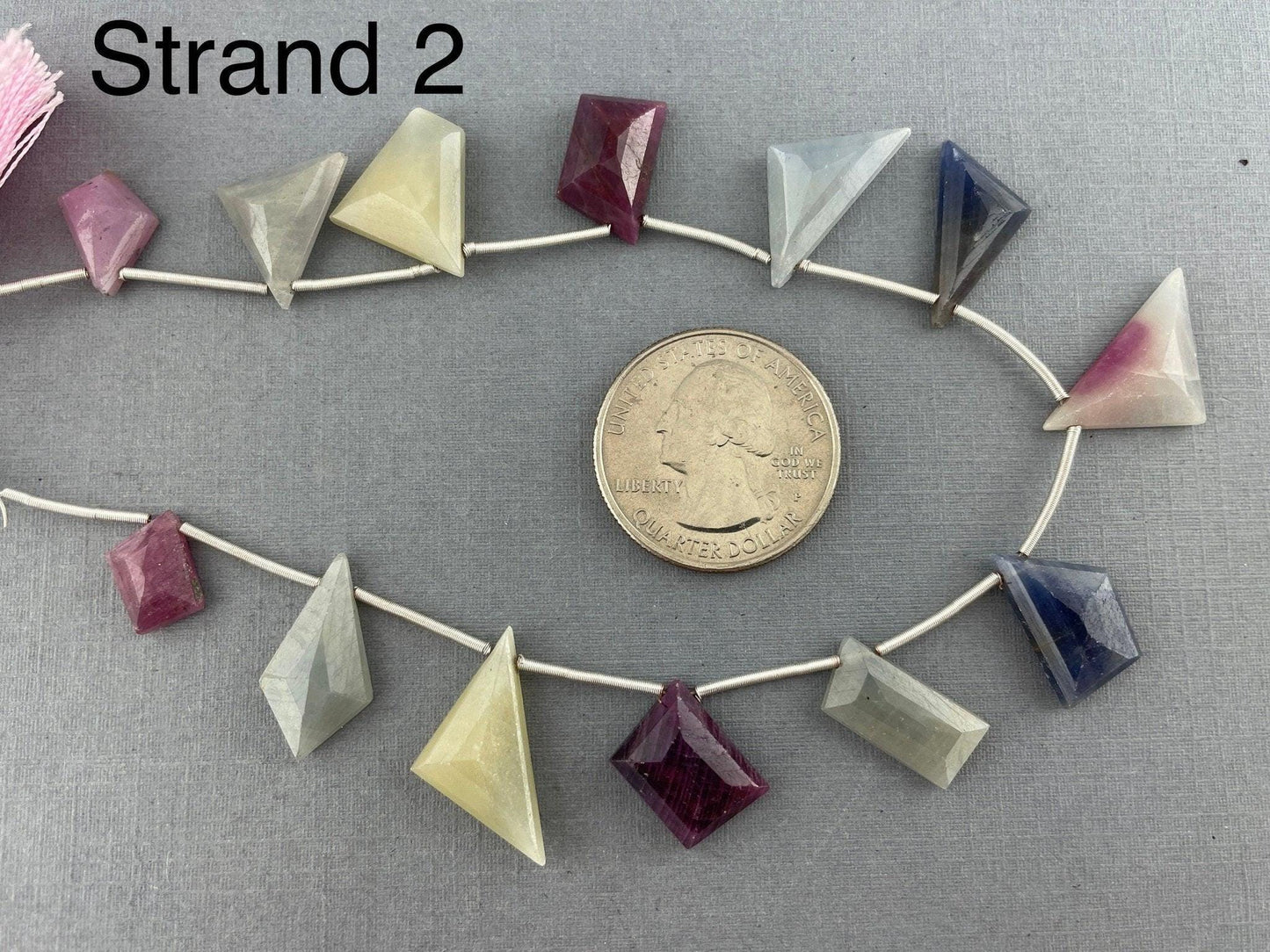 Multi Sapphire Bead Strand in Geometric Shapes | Select your Strand - - GemEnthusiast