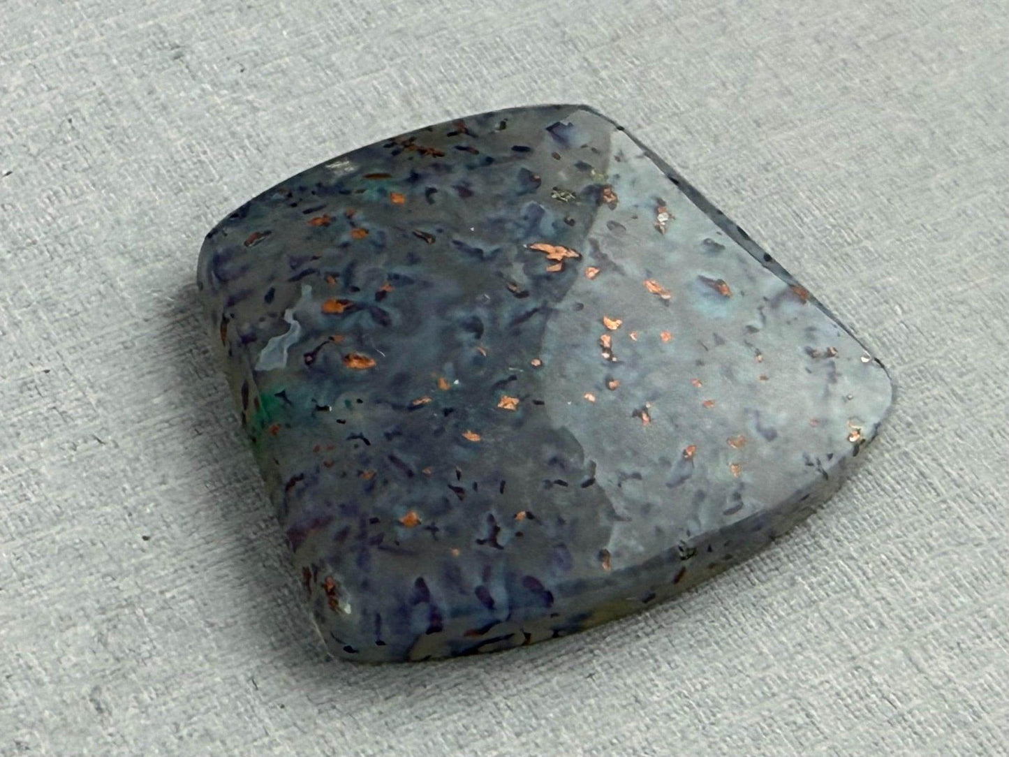 Confetti Chrysocolla in Chalcedony | Natural Loose Cabochon Gemstone | CA331 - Confetti Chrysocolla - GemEnthusiast