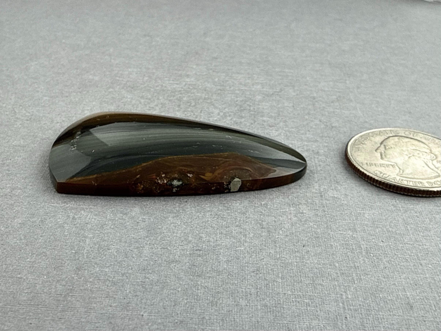 Large Blue Mountain Jasper Cabochon | Oregon Gemstone | Mined in the USA | JS320 - Blue Mountain Jasper, Oregon Gemstone - GemEnthusiast