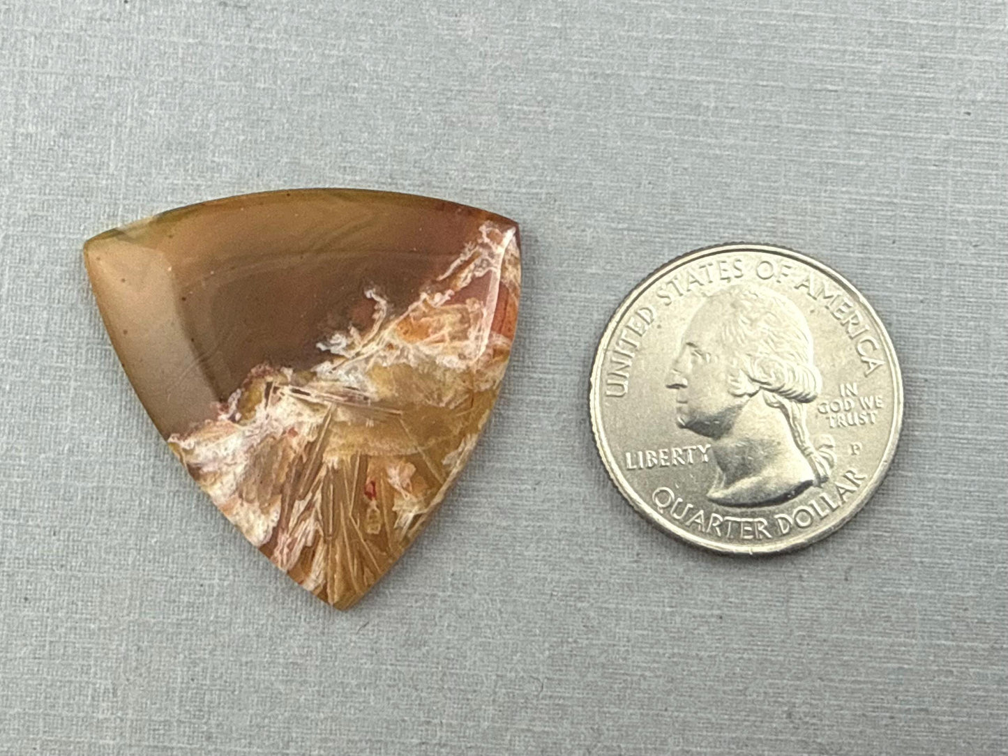 Condor Sagenite Agate Cabochon | Chalcedony from Patagonia Argentina | AG306 - Condor Agate, Sagenite Agate - GemEnthusiast
