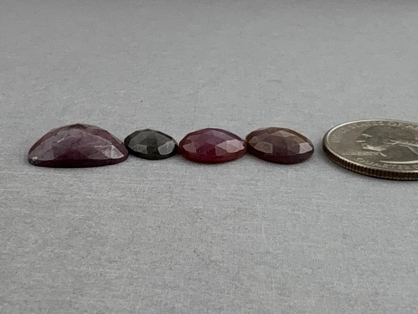 Sapphire Rose Cut Lot with Luster / Sheen | Natural Loose Gemstones | 26.37 carats | SRS307 - Sapphire - GemEnthusiast