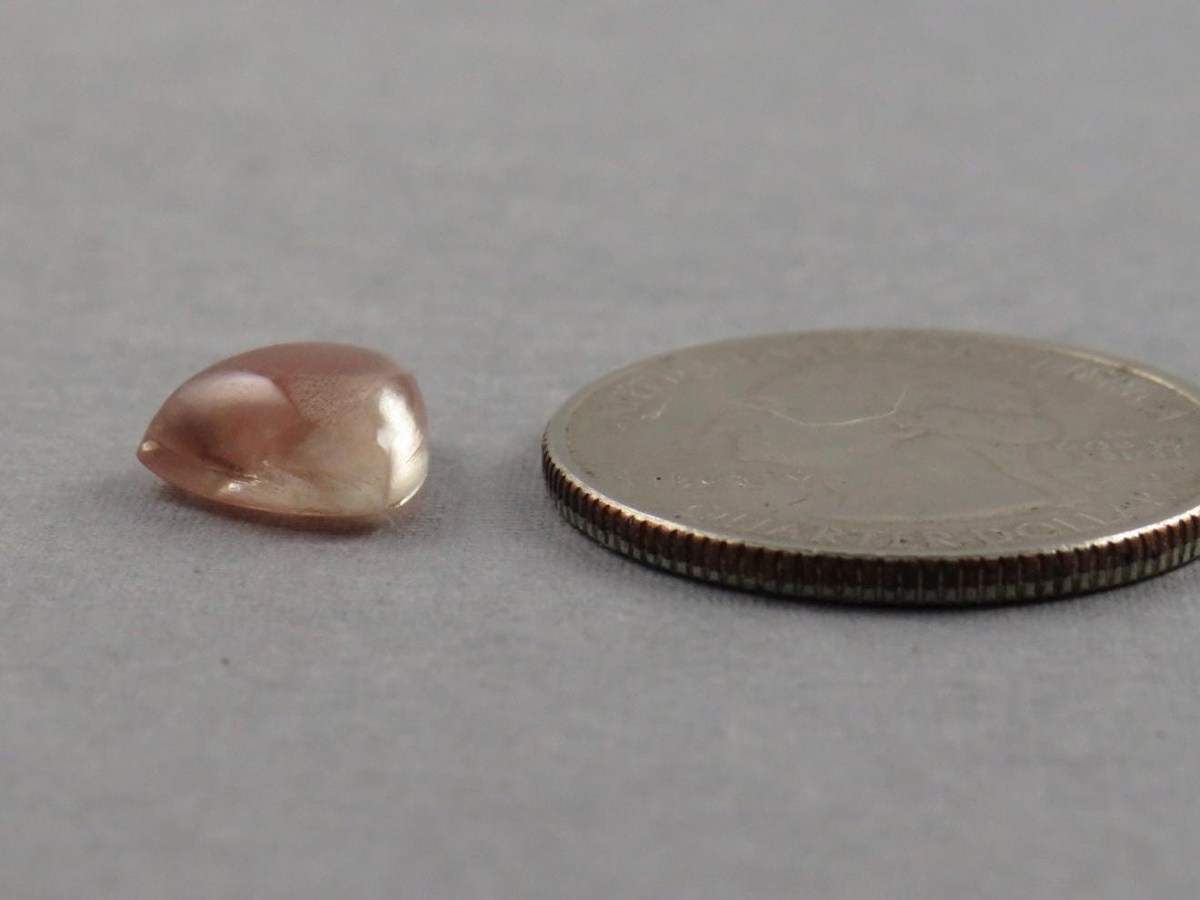 10mm Oregon Sunstone | Triangle Cabochon | Natural American Gemstone | 2.9 carats | OSC285 - Oregon Sunstone - GemEnthusiast