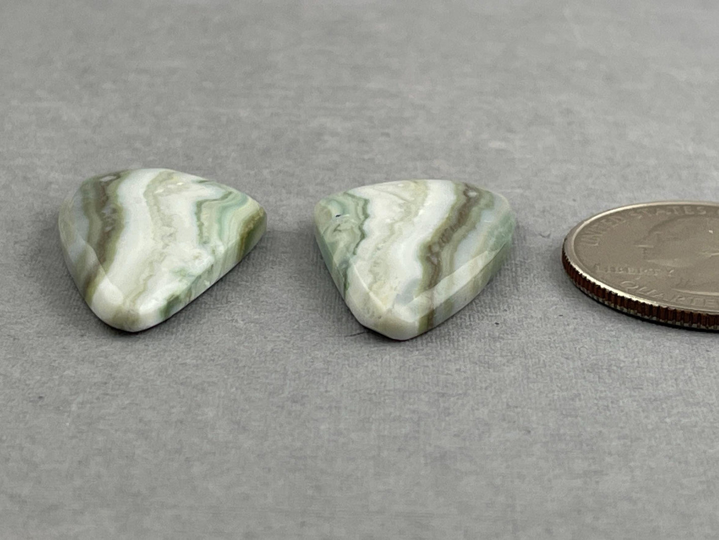 Saturn Chalcedony Cabochon Pair | Natural Loose Gemstone | CA310 - Chalcedony - GemEnthusiast