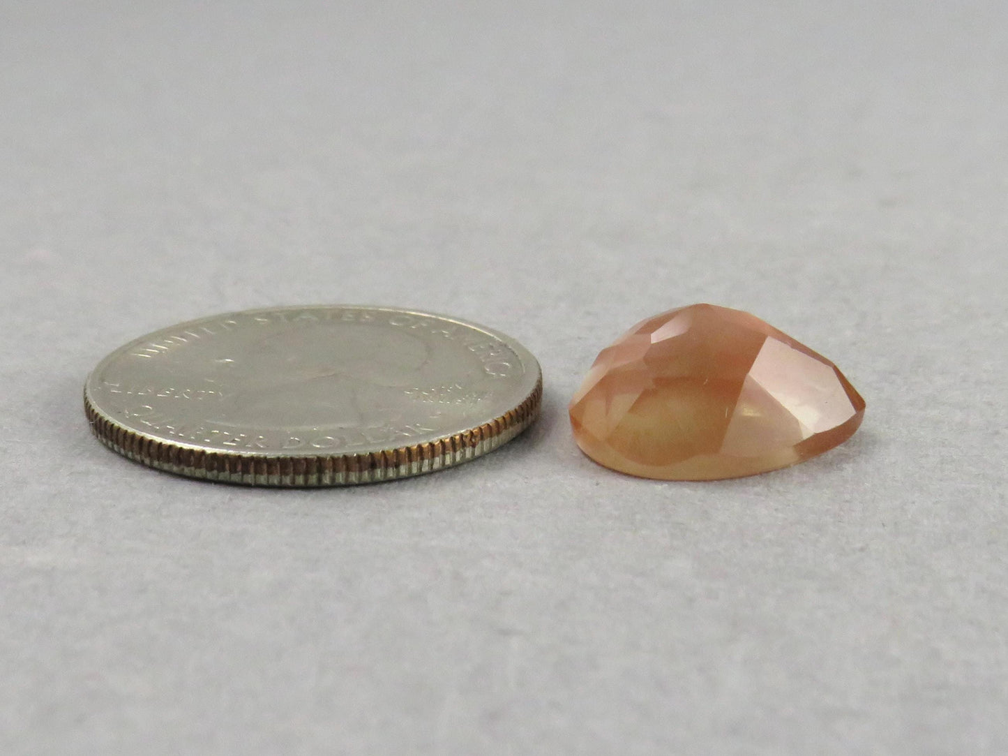 15x12 Oregon Sunstones with Schiller | 8 carats | Large Pear Rose cut Cabochon | OSR107 - Oregon Sunstone - GemEnthusiast