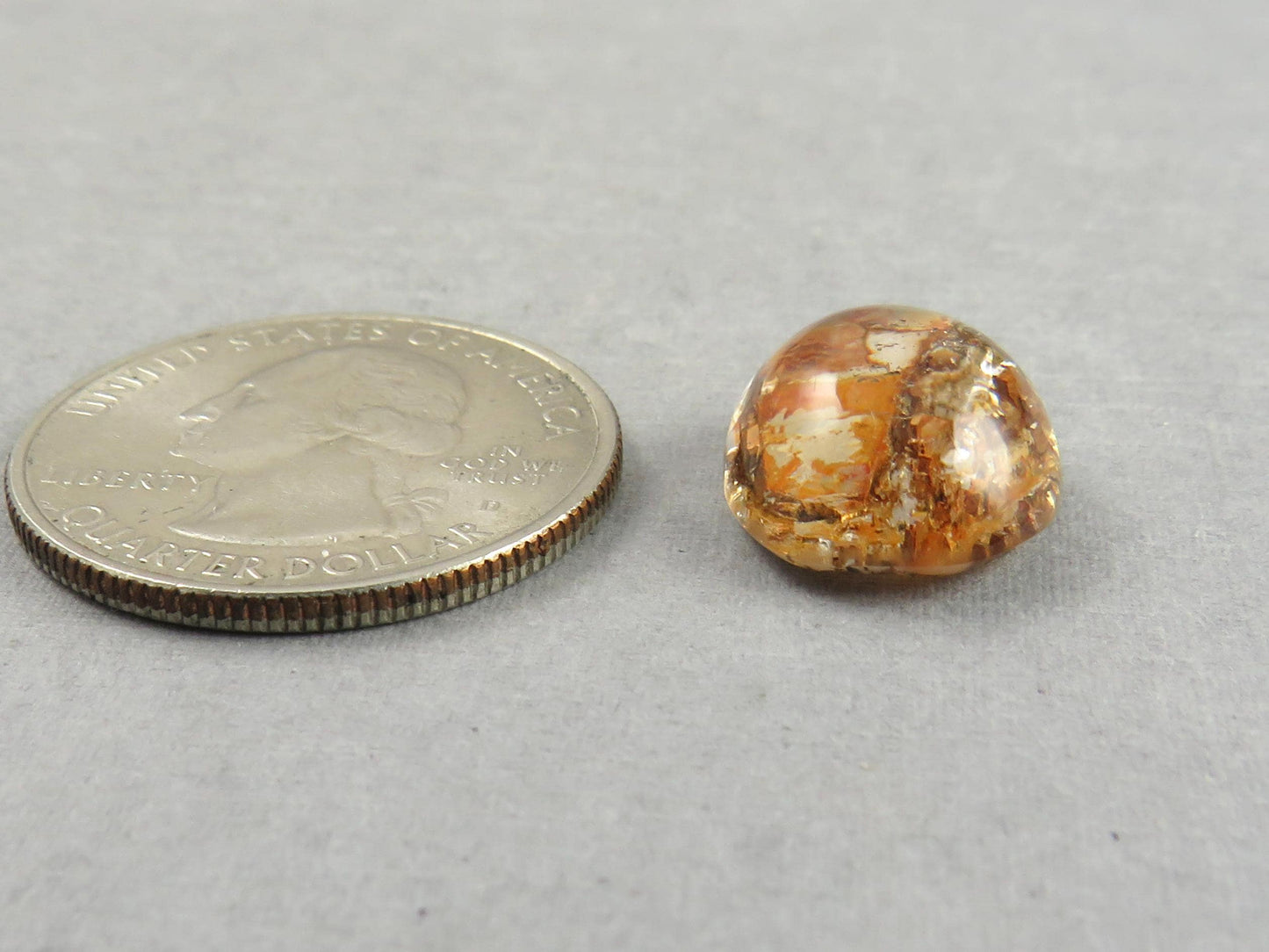 Quartz with Biotite | Oval Cabochon | Brazil | 16x13x7 | 10.4 carats | QU540 - Quartz, Biotite - GemEnthusiast