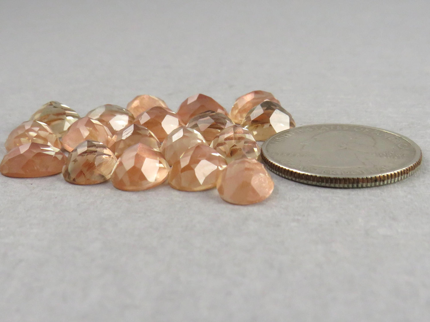 10x8 or 9x7 Oregon Sunstone | Rose Cut Oval Cabochon with Schiller | Per Stone - Oregon Sunstone - GemEnthusiast