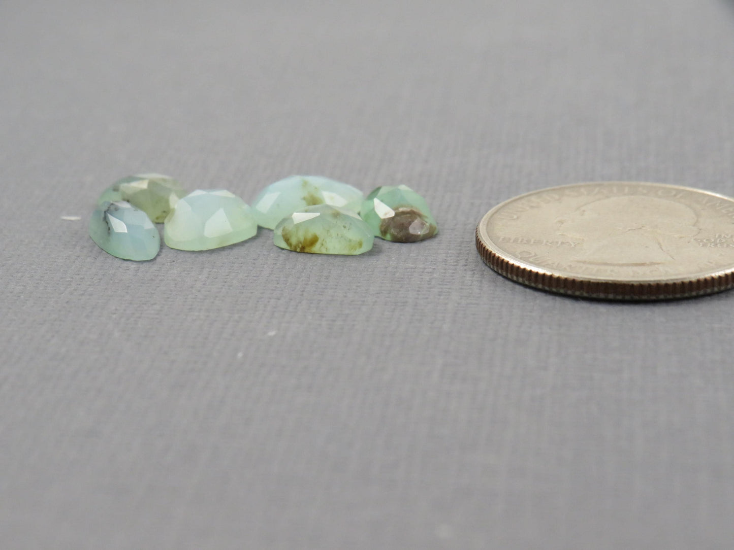 Peruvian Opal Rose Cut Lot | Andean Gemstone | 8-11mm length, 3mm depth, 6.12ct | Sold as Lot | Peru | PO434 - - GemEnthusiast