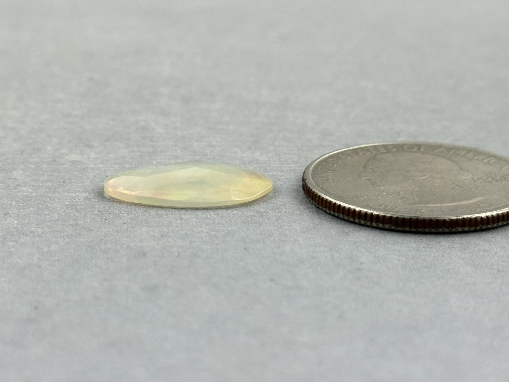 Large Ethiopian Opal with Fire | 17x11x2.4 | Rose Cut Gemstone| 2.2 carats | OP483 - Opal - Gem Enthusiast