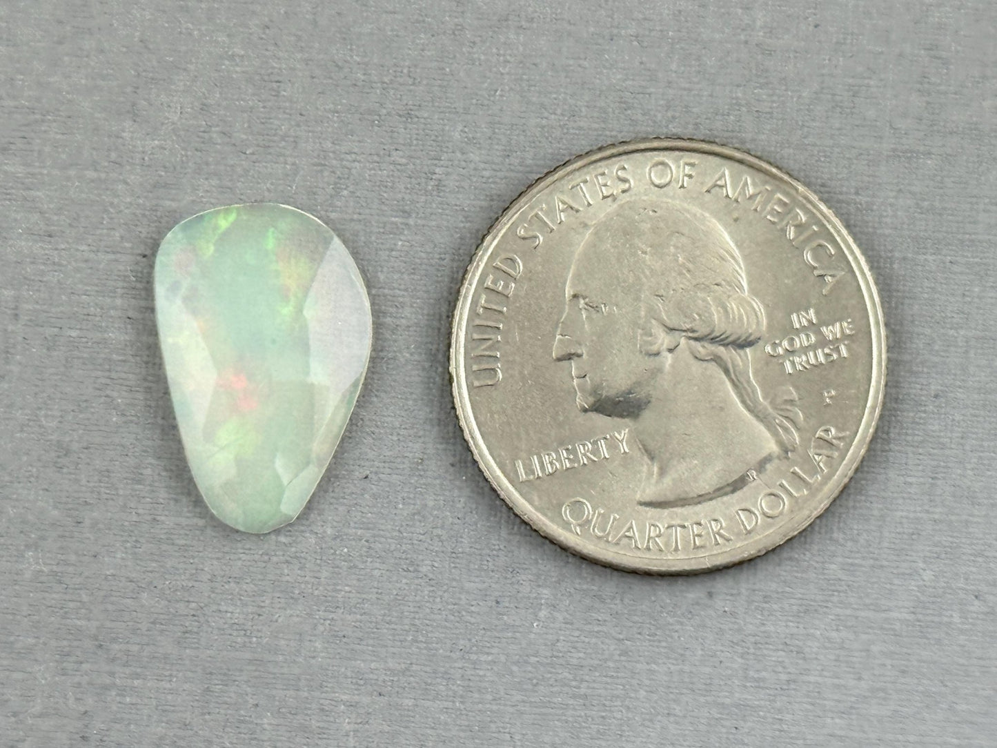 Large Ethiopian Opal with Fire | 18x12x2.7 | Rose Cut Gemstone| 2.77 cts | OP484 - Opal - Gem Enthusiast