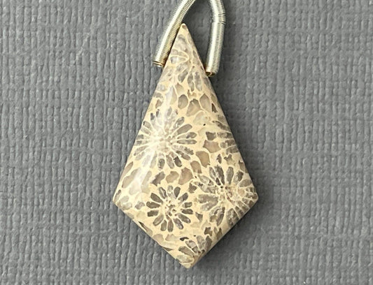 Large Fossil Coral Bead | Natural Loose Gemstone | Z215 - Gem Enthusiast