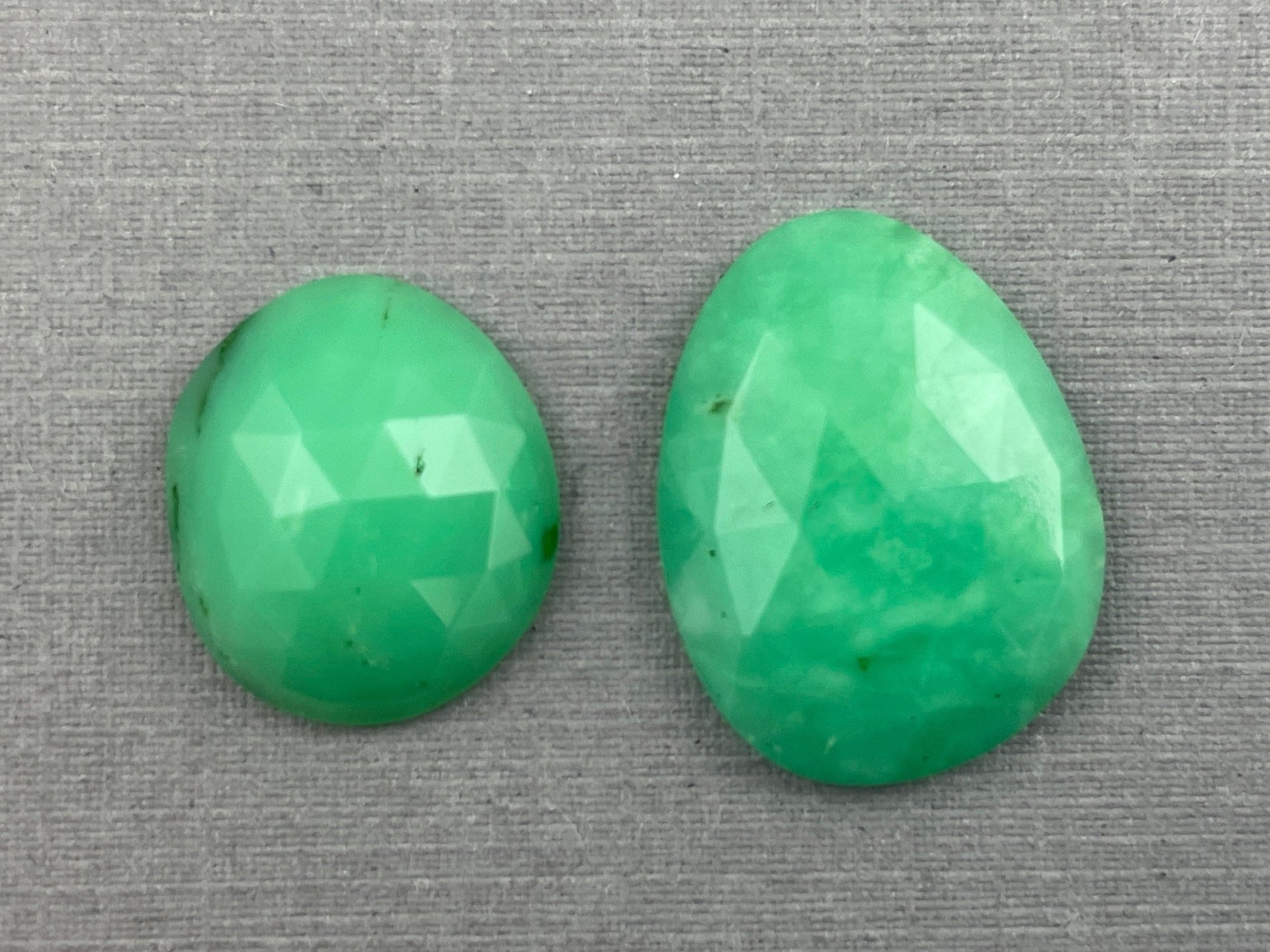 Large Mint Chrysoprase Rose Cut Lot | Chalcedony Gemstones | 16 carats | CY125 - Gem Enthusiast