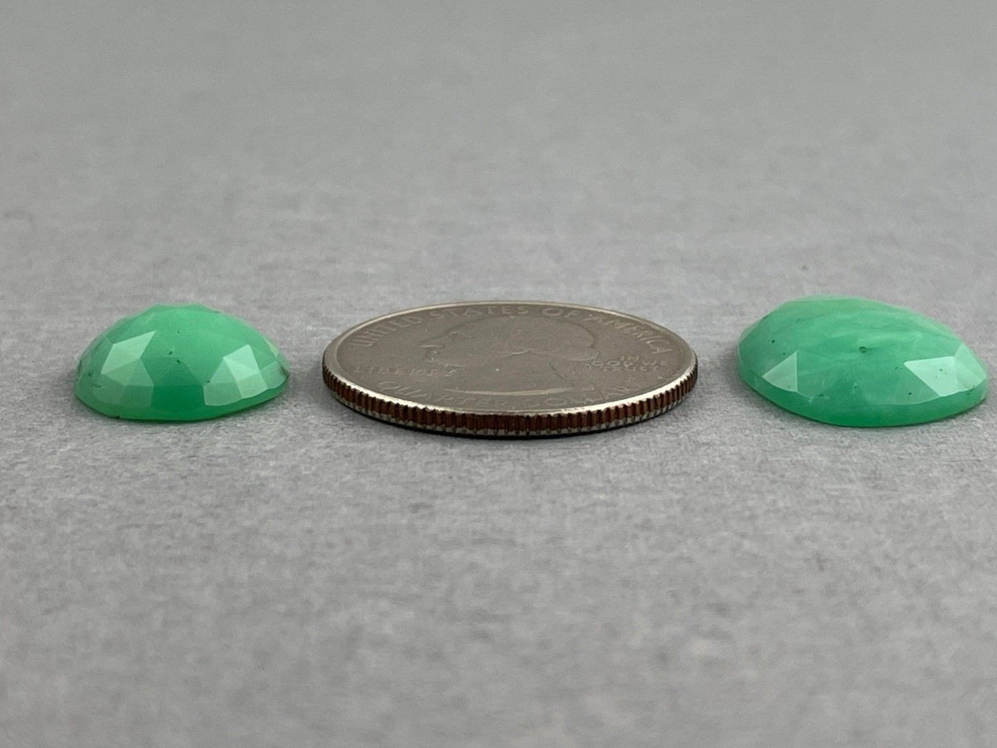 Large Mint Chrysoprase Rose Cut Lot | Chalcedony Gemstones | 16 carats | CY125 - Gem Enthusiast