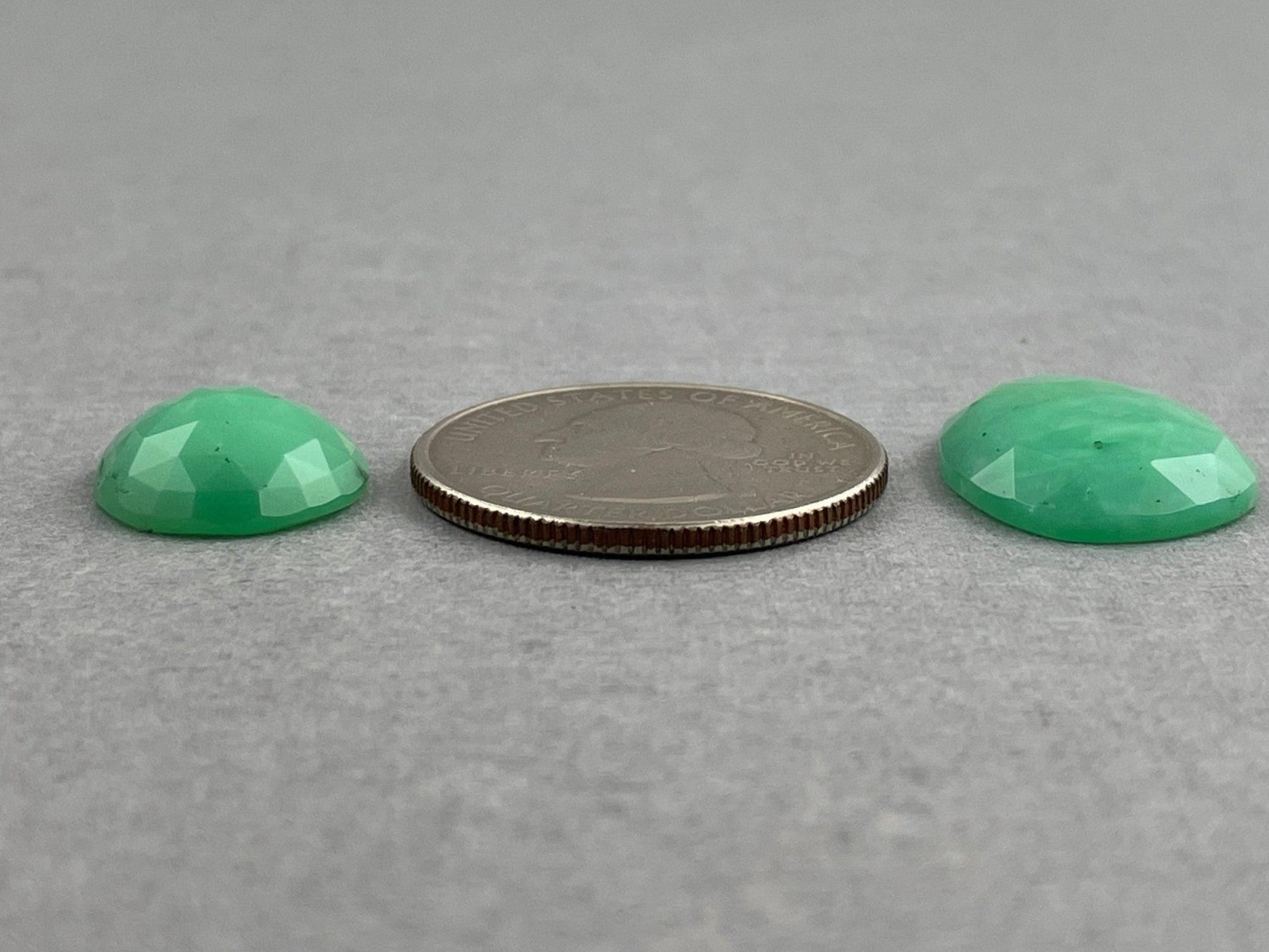 Large Mint Chrysoprase Rose Cut Lot | Chalcedony Gemstones | 16 carats | CY125 - Gem Enthusiast