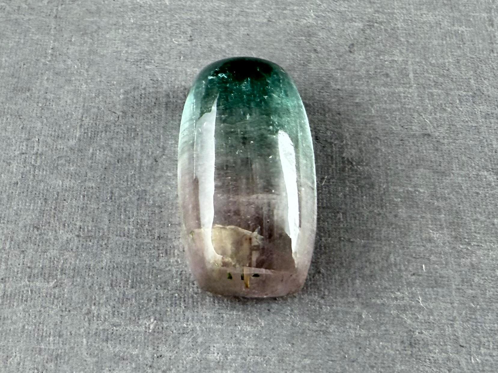 Large Multi - color Tourmaline Cabochon | 22x12 mm | P202 - Gem Enthusiast