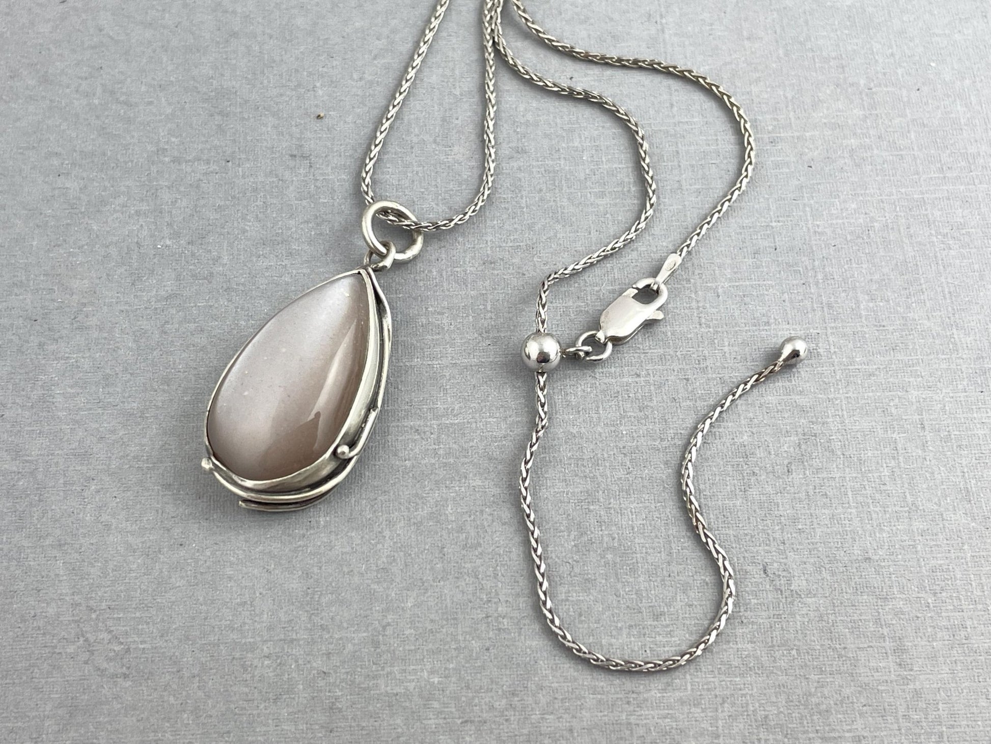 Moonstone Botanic Pendant Necklace with Adjustable Chain - Jewelry - Gem Enthusiast