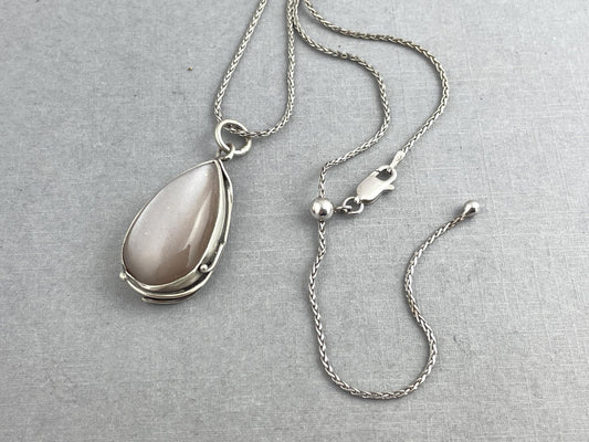 Moonstone Botanic Pendant Necklace with Adjustable Chain - Jewelry - Gem Enthusiast