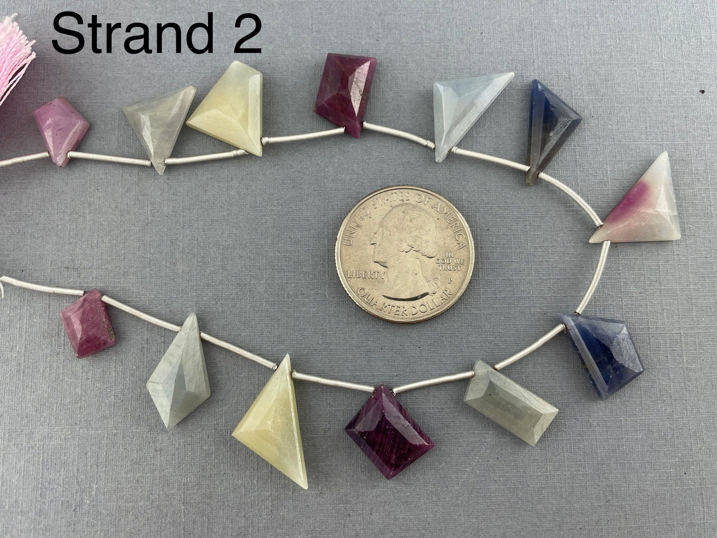 Multi Sapphire Bead Strand in Geometric Shapes | Select your Strand - Gem Enthusiast