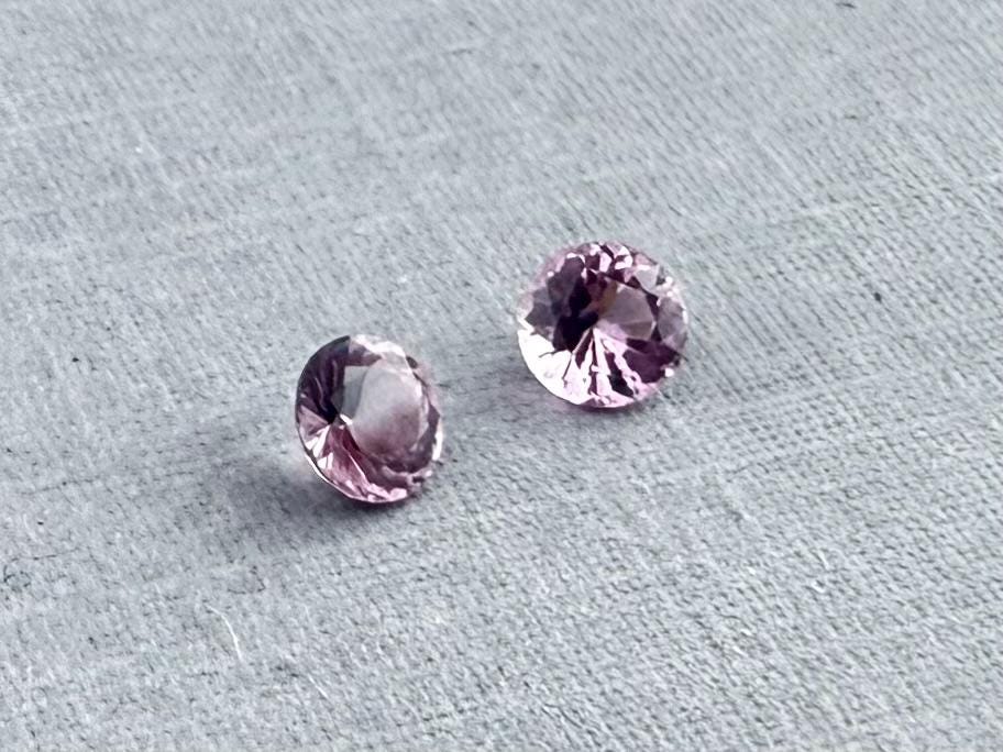 Natural Pink Spinel Faceted Pair Round | Natural Gemstone | 3.8 mm | SL119 - Spinel - Gem Enthusiast