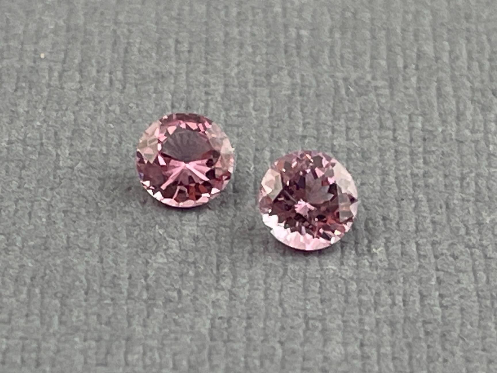 Natural Pink Spinel Faceted Pair Round | Natural Gemstone | 4.3 mm | SL116 - Spinel - Gem Enthusiast