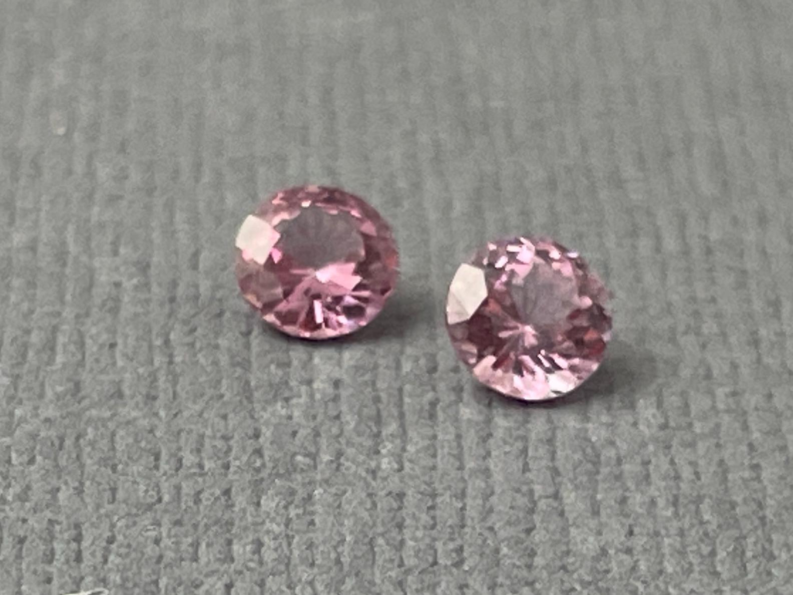 Natural Pink Spinel Faceted Pair Round | Natural Gemstone | 4.3 mm | SL116 - Spinel - Gem Enthusiast