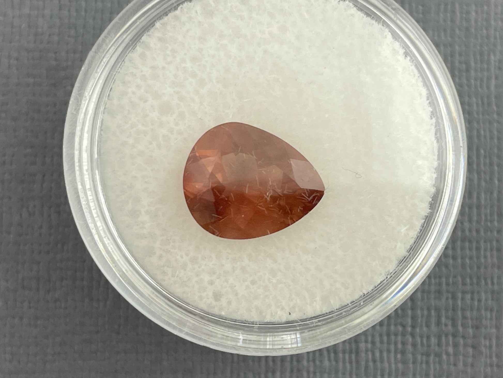 Oregon Sunstone 11x9 Pear Gemstone with Schiller | 2.83 carats | OSF185 - Oregon Sunstone - Gem Enthusiast