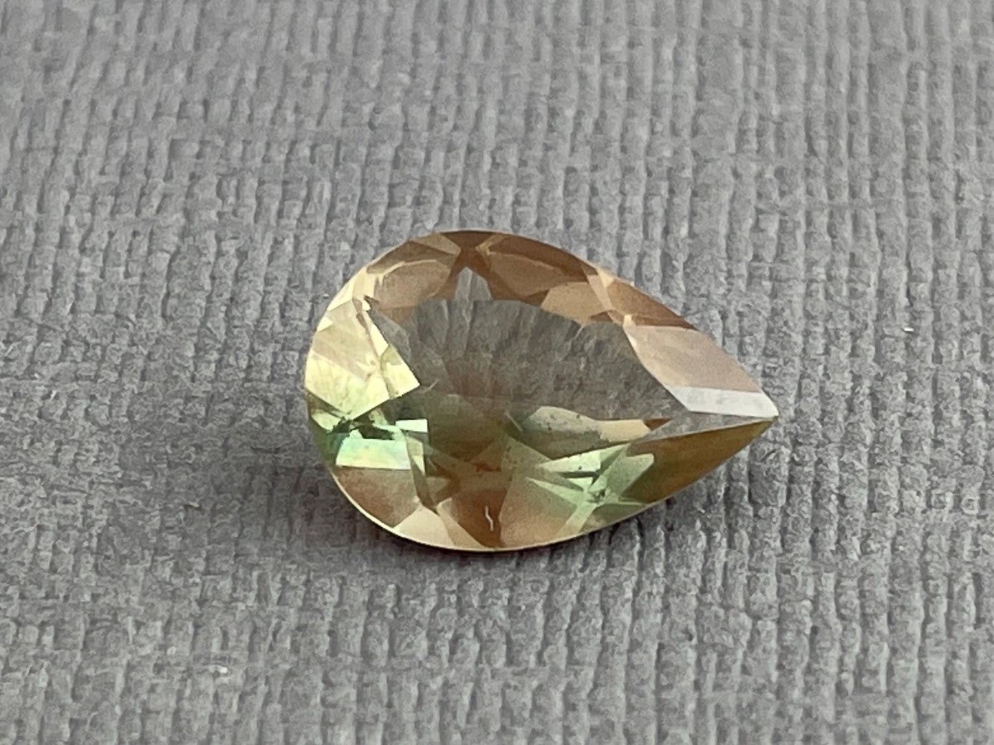 Oregon Sunstone Pear Gemstone with Green Striation | 12x8 mm | 2.2 carats | OSF186 - Oregon Sunstone - Gem Enthusiast