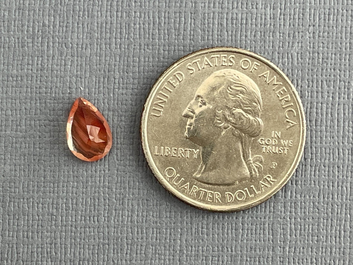 Oregon Sunstone Pear Gemstone with Schiller | 1.42 carats | OSF190 - Oregon Sunstone - Gem Enthusiast