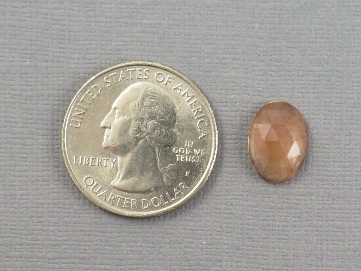 Oregon Sunstone - Rose Cut Rose Cut Oval | Plush diamond | 12.7x9.3mm, 3.3ct | Oregon, USA | OSR124 - Gem Enthusiast