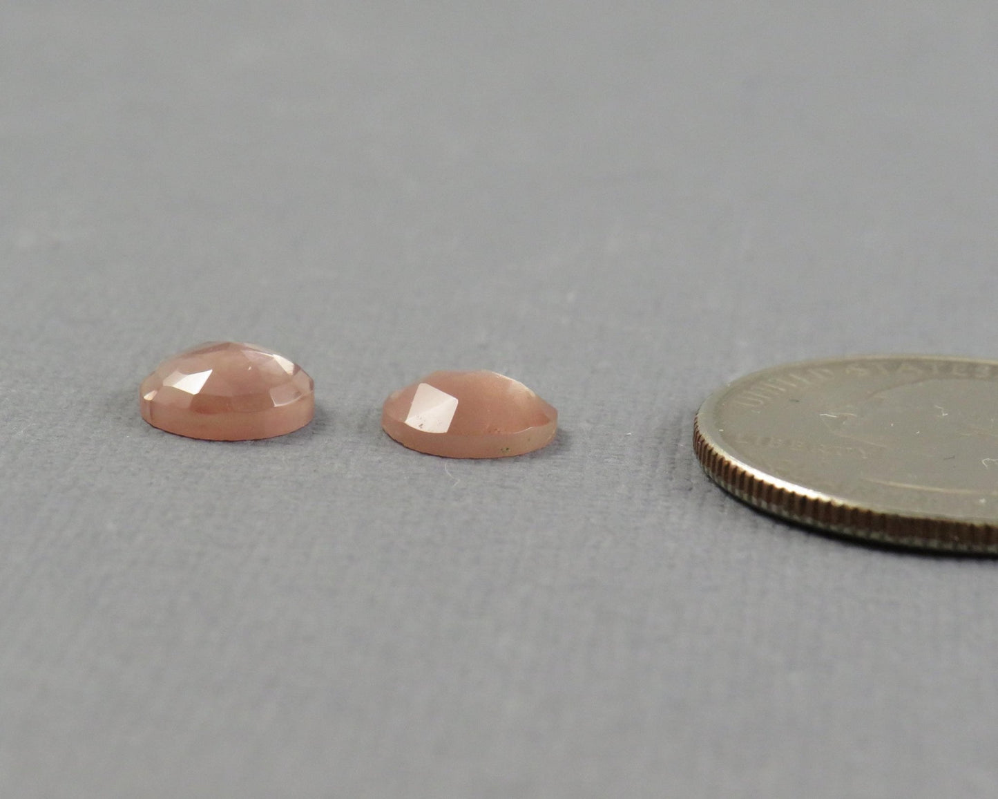 Oregon Sunstone Rose Cut Round | 8x8mm, 2.9ct | Per Pair | Ponderosa Mine, Oregon USA | OSR149 - Gem Enthusiast