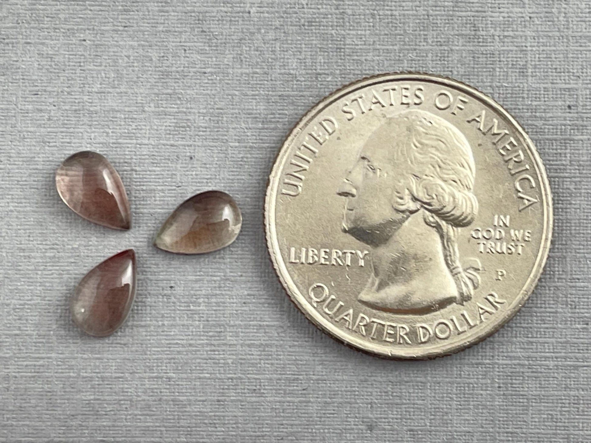 Oregon Sunstones Pear Cabochon Lot | Ethically Sourced | 2.29 carats | OSC295 - Oregon Sunstone - Gem Enthusiast