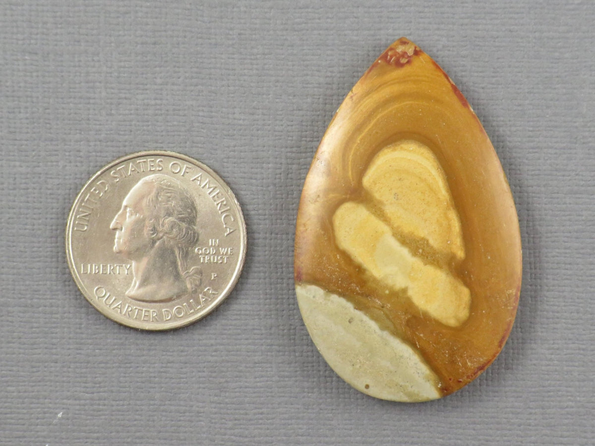 Owyhee Picture Jasper Cabochon Pear | 48x30mm, 72.2ct | Owyhee Mountains, Oregon USA | JS362 - Gem Enthusiast