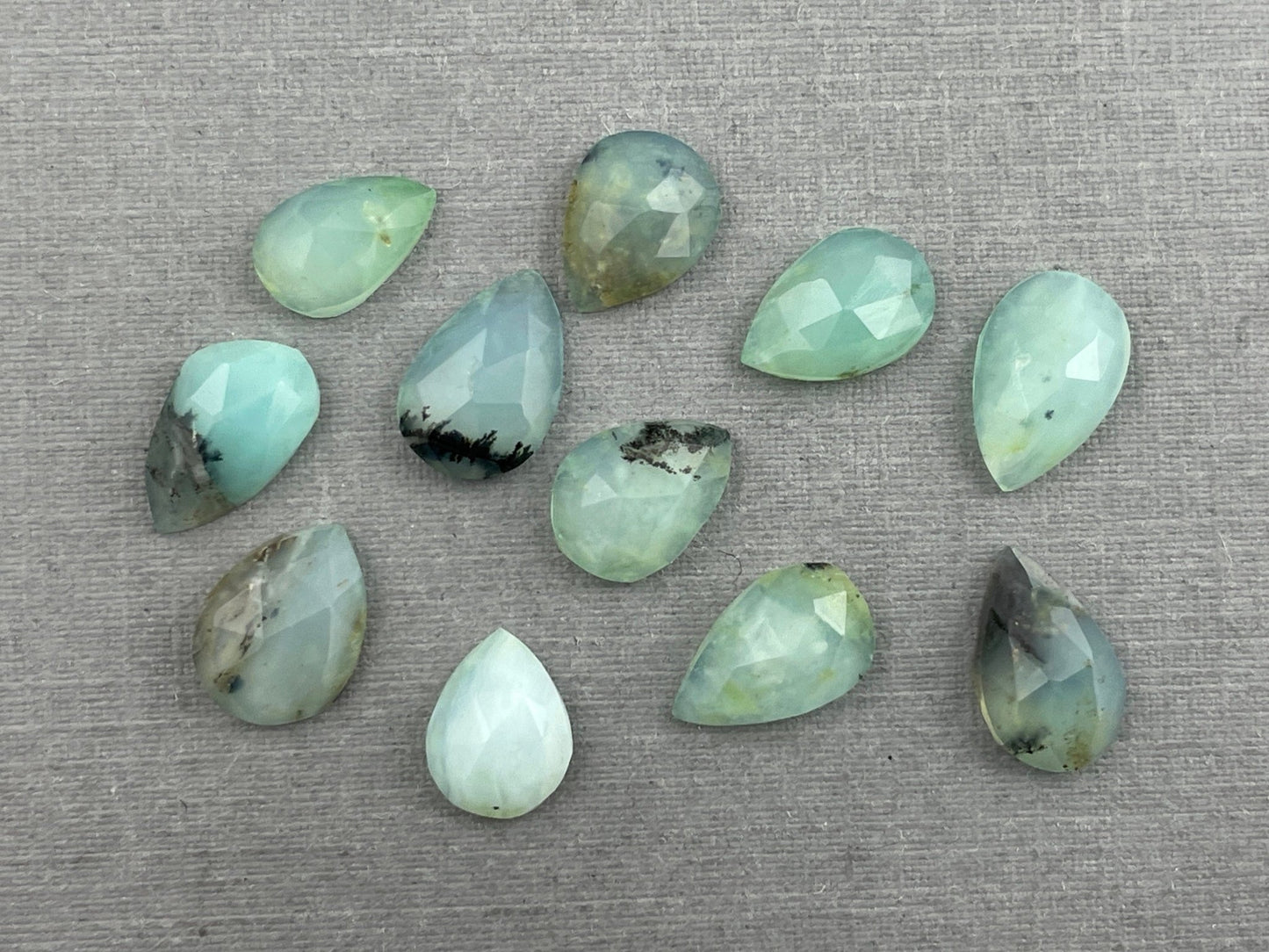 Peruvian Opal Lot: Pear Rose Cut Gemstones, 10 Carats, PO412 - Opal - Gem Enthusiast