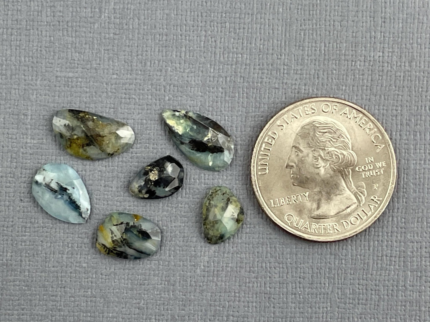 Peruvian Opal Rose Cut Lot | 9 - 14mm 6.74 carats | PO426 - Opal - Gem Enthusiast