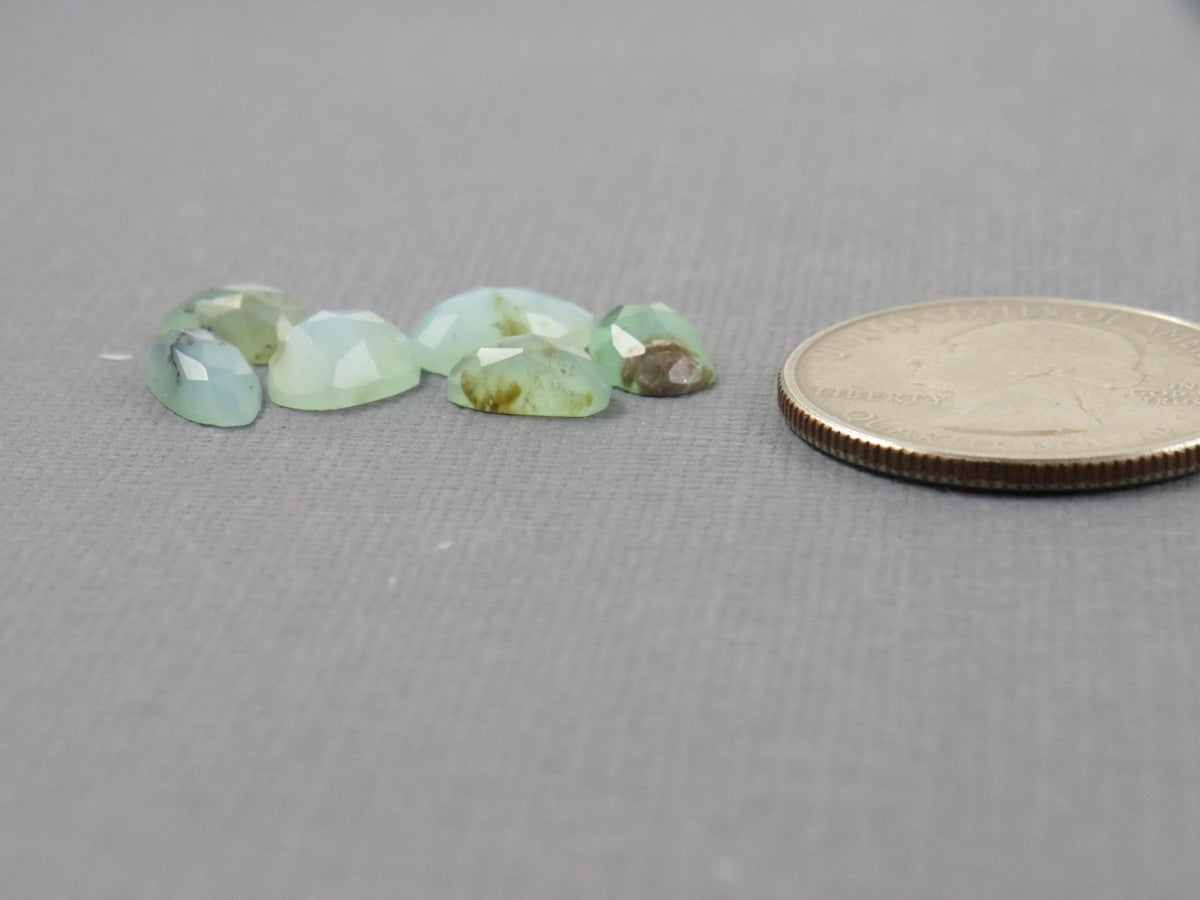 Peruvian Opal Rose Cut Lot | Andean Gemstone | 8-11mm length, 3mm depth, 6.12ct | Sold as Lot | Peru | PO434 - Gem Enthusiast