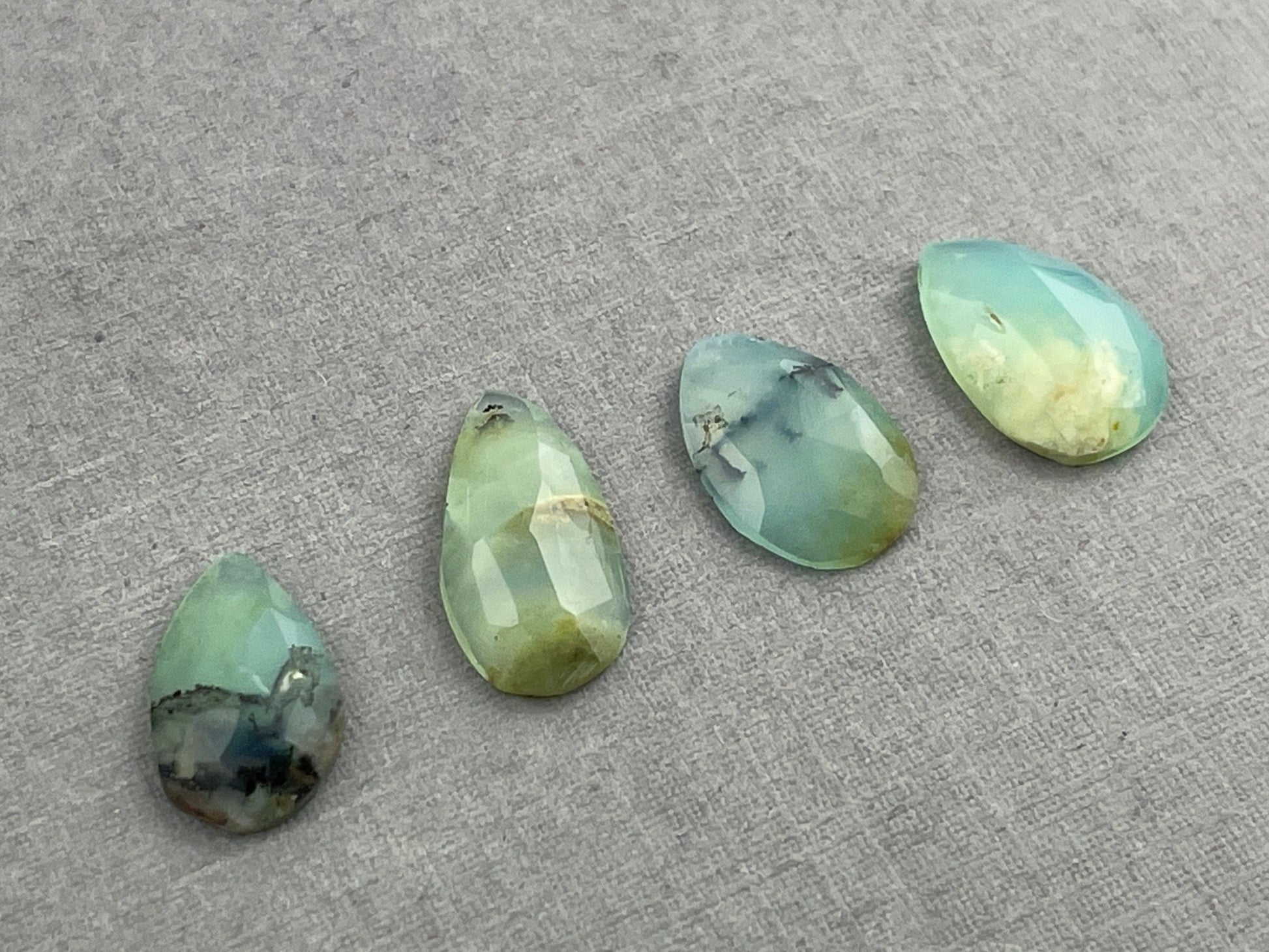 Peruvian Opal Rose Cut Pear Lot | 5.74 carats | PO414 - Opal - Gem Enthusiast