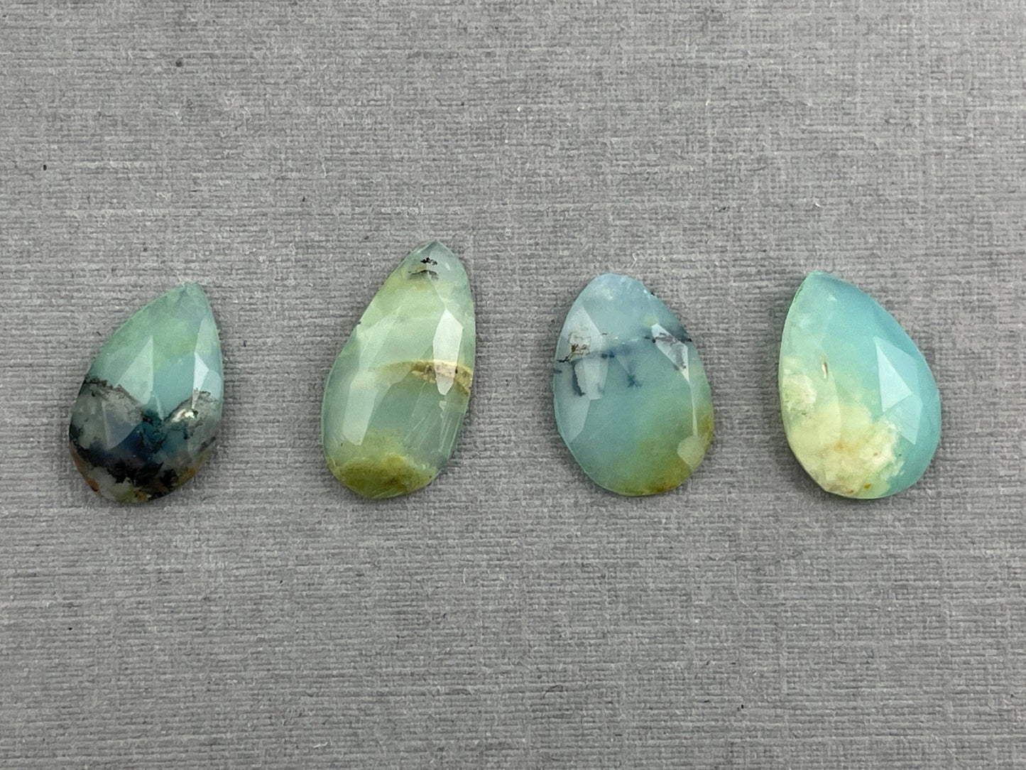 Peruvian Opal Rose Cut Pear Lot | 5.74 carats | PO414 - Opal - Gem Enthusiast