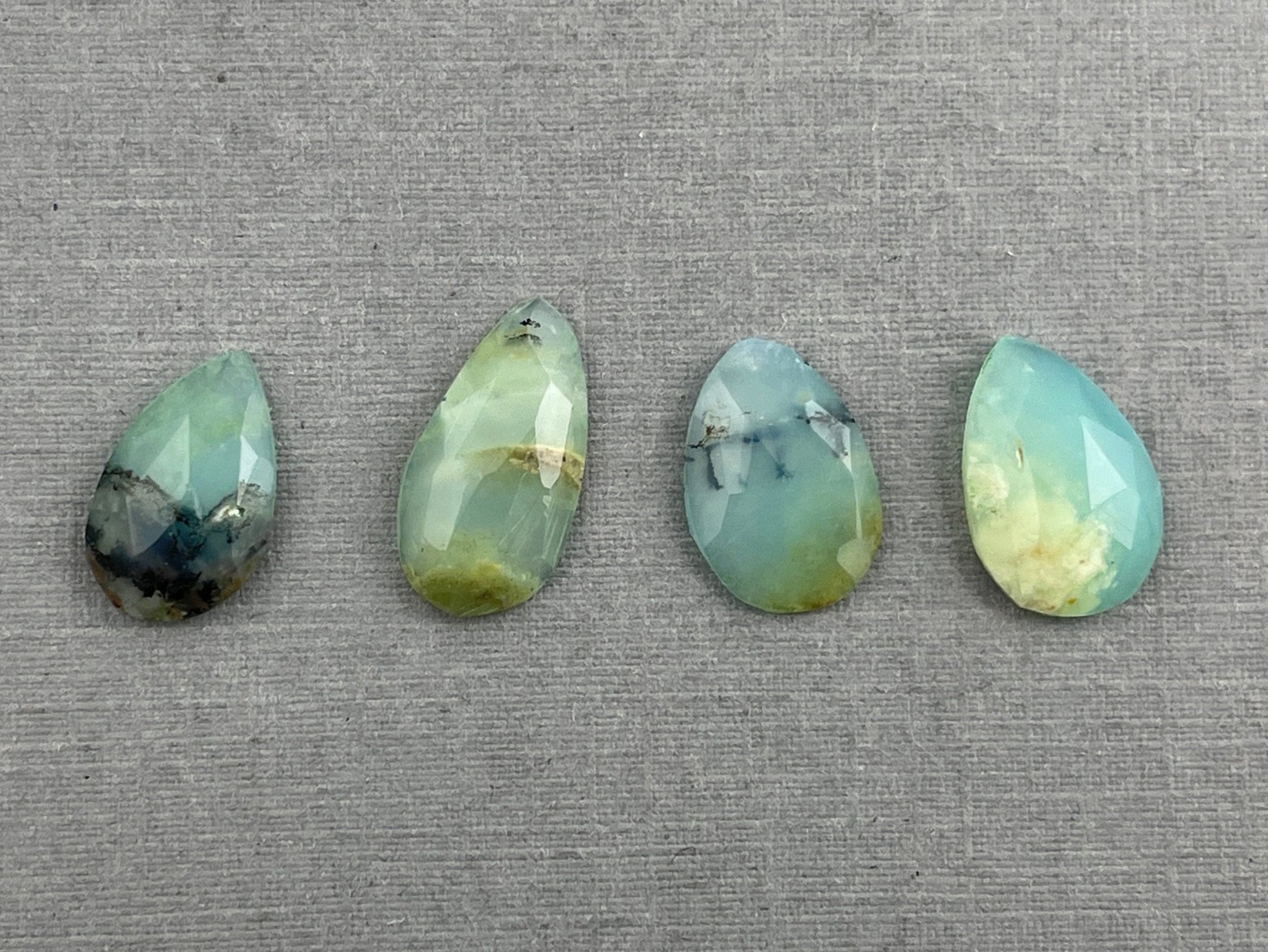 Peruvian Opal Rose Cut Pear Lot | 5.74 carats | PO414 - Opal - Gem Enthusiast