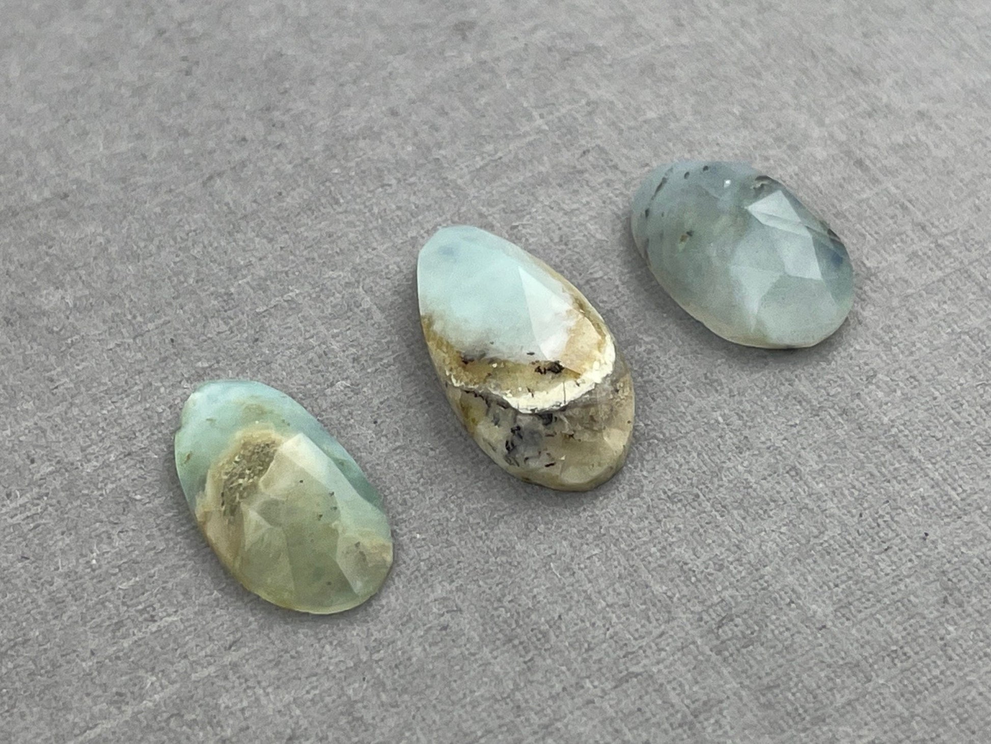 Peruvian Opal Rose Cut Pear Lot | 6.1 carats | PO413 - Opal - Gem Enthusiast